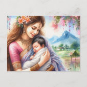Indiase moeder 12 briefkaart (Voorkant)