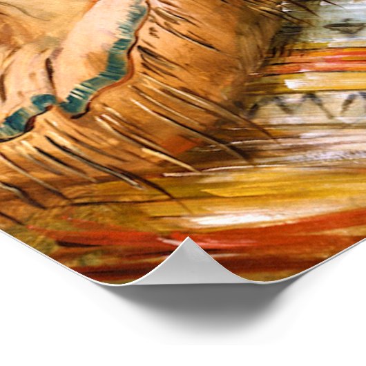 Indiase moeder en kind door George Catlin-1836 Poster (Hoek)