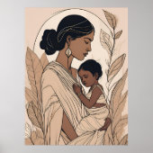 Indiase moeder en kind poster (Voorkant)
