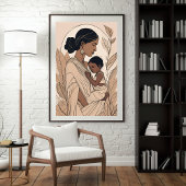 Indiase moeder en kind poster