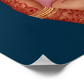 Indiase moeder houdt haar baby met henna vast poster (Hoek)