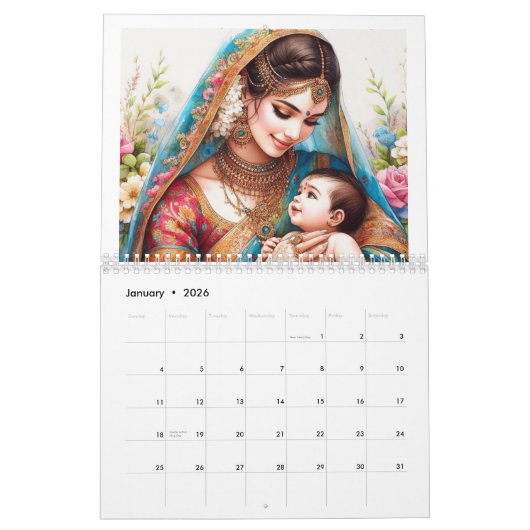 Indiase moeders kalender (Jan 2026)