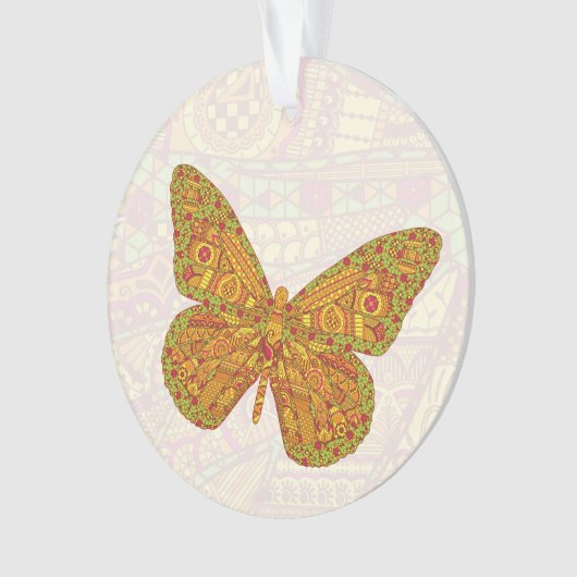 Indiase Monarch Acryl Ornament (voorkant)