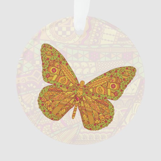 Indiase Monarch Acryl Ornament (voorkant)