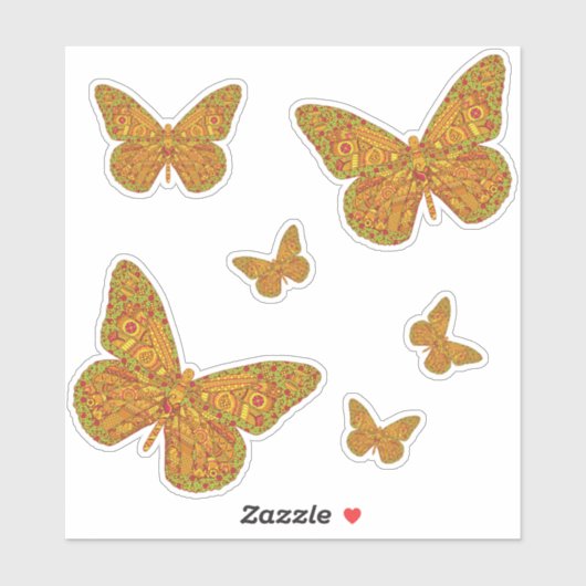 Indiase monarch contour Sticker (Vel)