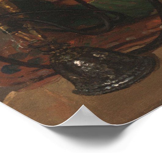 Indiase moslimvrouwen roken waterpijp poster (Hoek)