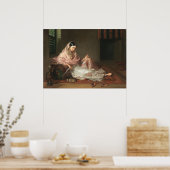 Indiase moslimvrouwen roken waterpijp poster (Keuken)