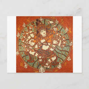 INDIASE MYTHOLOGIE-MURAL BRIEFKAART