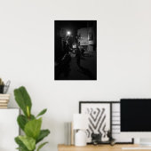 Indiase nachts straatbeeld - Stadsfotografie Poster (Thuiskantoor)