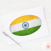 Indiase nationale vlag ovale sticker (Envelop)