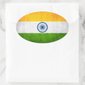 Indiase nationale vlag ovale sticker (Tas)