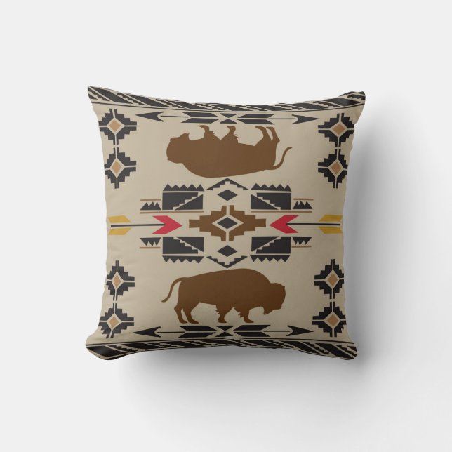 Indiase Native Patroon Kussen (Voorkant)