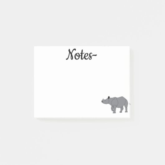 Indiase neushoorn Afrika Dier Post-it® Notes (Voorkant)