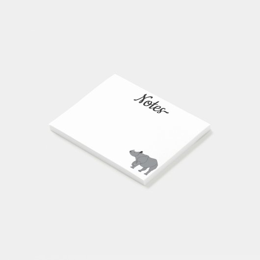 Indiase neushoorn Afrika Dier Post-it® Notes (Schuin)