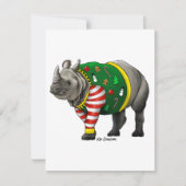 Indiase neushoorn - kerstkaart (Voorkant)