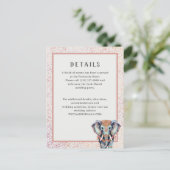 Indiase olifant bruiloft details behuizing Kaart (Staand voorkant)