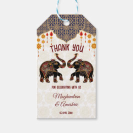  Indiase olifant Indische bruiloft Cadeaulabel