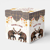 Indiase olifant Indische bruiloft gepersonaliseer Bedankdoosjes (Achterkant)