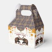 Indiase olifant Indische bruiloft gepersonaliseer Bedankdoosjes (Voorkant Zijde)