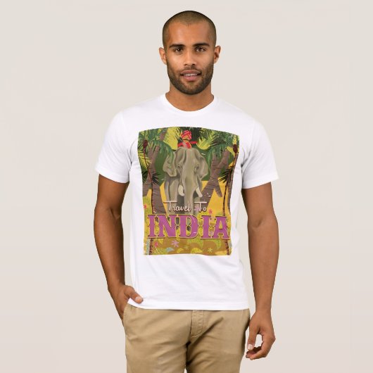 indiase olifant oud poster t-shirt (Voorkant volledig)