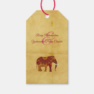 Indiase olifant rustiek Cadeaulabel