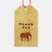 Indiase olifant rustiek Cadeaulabel (Achterkant)