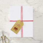 Indiase olifant rustiek Cadeaulabel (Met Touw)