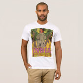 Indiase olifant vintage reisposter t-shirt (Voorkant volledig)