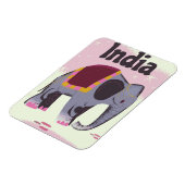 Indiase Olifant vintage reisposterprint. Magneet (Linkerzijde)
