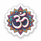 Indiase Om meditatiesymbool sticker (Voorkant)