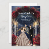 Indiase ontvangstkaarten Sangeet uitnodigingen (Voorkant / Achterkant)