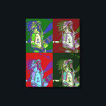 Indiase opperhoofd Pop Art Canvas Afdruk<br><div class="desc">Een pop art-werk van een Indiaan</div>