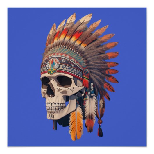 Indiase opperschedel | Indiaanse schedel Perfect Poster (Voorkant)