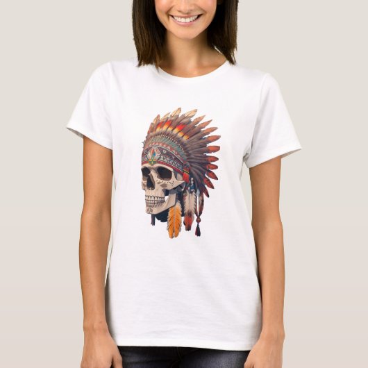 Indiase opperschedel | Indiaanse schedel T-shirt (Voorkant)