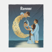 Indiase ouders die gezegend zijn met een baby fleece deken (Voorkant)