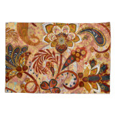 Indiase Paisley: Bloemen bruin Kussensloop (Achterkant)
