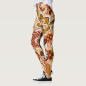 Indiase Paisley: Bloemen bruin Leggings (Links)