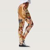 Indiase Paisley: Bloemen bruin Leggings (Rechts)