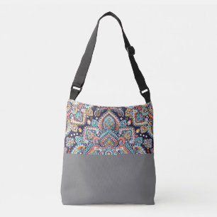 Indiase Paisley: Etnisch Mandalapatroon Crossbody Tas