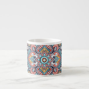 Indiase Paisley: Etnisch Mandalapatroon Espresso Kop
