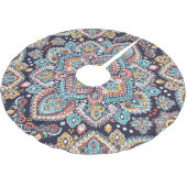 Indiase Paisley: Etnisch Mandalapatroon Kerstboom Rok (Gekanteld)