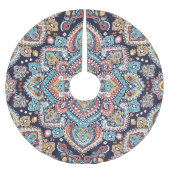 Indiase Paisley: Etnisch Mandalapatroon Kerstboom Rok (Voorkant)