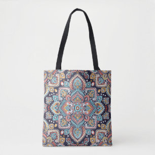 Indiase Paisley: Etnisch Mandalapatroon Tote Bag