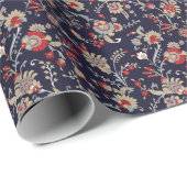 Indiase paisley, marine achtergrond, traditioneel. cadeaupapier (Rol Hoek)