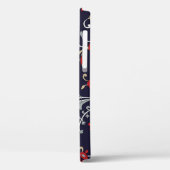 Indiase paisley, marine achtergrond, traditioneel. Case-Mate iPhone case (Achterkant / Links)