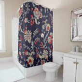 Indiase paisley, marine achtergrond, traditioneel. douchegordijn (In situ)