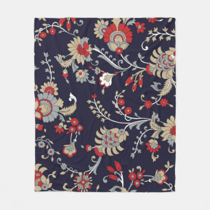 Indiase paisley, marine achtergrond, traditioneel. fleece deken