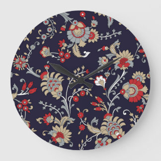 Indiase paisley, marine achtergrond, traditioneel. grote klok