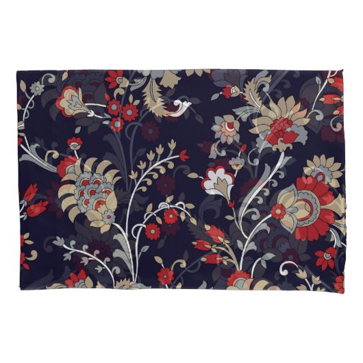 Indiase paisley, marine achtergrond, traditioneel. kussensloop (Voorkant)