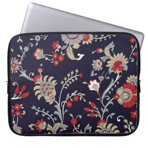 Indiase paisley, marine achtergrond, traditioneel. laptop sleeve
